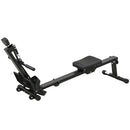 Vogatore Pieghevole con Monitor LCD e Sedile Imbottito Resistenza a Elastico Capacità 150 kg Nero      