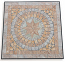 Tavolo da Giardino Quadrato 83x83 cm in Ferro Battuto con Mosaico Soriani Cipro