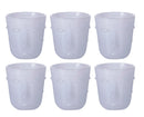 Set 6 Bicchieri Acqua Vis à Vis in Vetro VdE Tivoli 1996 Bianco
