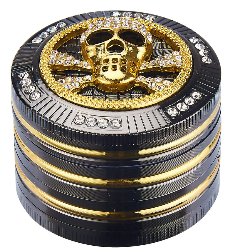 Grinder Ø50 mm 4 Livelli per Spezie Erbe e Tabacco Teschio