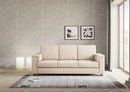 Divano 3 Posti 208x85x85 cm Marrak in Tessuto Beige