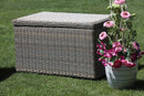 Baule da Esterno Rettangolare in Polyrattan Baltimora Grigio