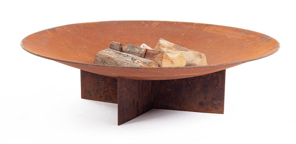 Braciere da Giardino Ø100x27 cm in Acciaio Nebraska Ruggine prezzo