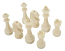 Set 8 Pezzi Decorazione Scacchi Quarzy Assortiti in Resina Bianco e Oro      