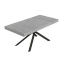 Tavolo Allungabile 180-284x90x74 cm Niket Cemento Gambe Antracite