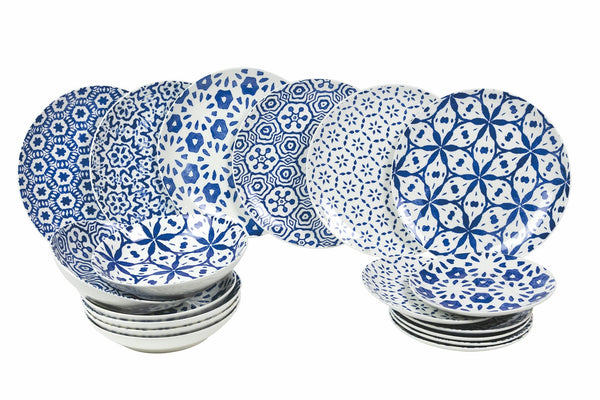 sconto Porzellan Tafelservice 18 Teile 6 verschiedene Tischsitze Villa d'Este Home Tivoli Dark Bodrum