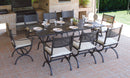 Tavolo Rettangolare da Giardino 200x100 cm in Ferro Vorghini Lugano Nero