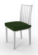 Set 2 Coprisedie Elasticizzati in Poliestere Verde Scuro 