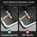 Specchio Bagno 70x50x3,5 cm LED con Bluetooth Illuminazione Regolabile e Funzione Memory in Vetro Temperato      