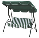 Dondolo da Giardino in Ferro 3 Posti Soriani Verde e Bianco