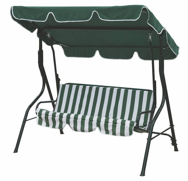 Iron Garden Swing 3 Sitze Soriani Grün und Weiß prezzo