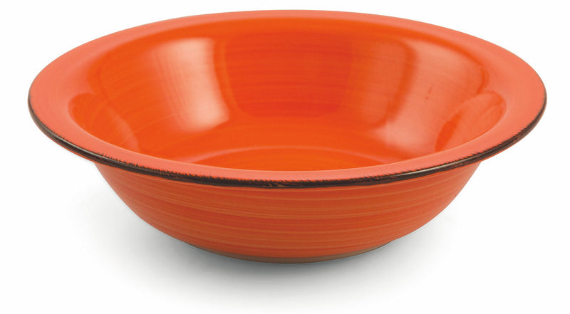 Set 6 Piatti Fondi Ø21,5x5,5 cm in Gres Villa d'Este Home Tivoli New Baita Arancioni