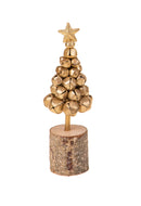 Set 2 Coni Decorativi 22 cm con Campanelle Oro