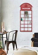 Bacheca Cabina Telefonica Portaoggetti 52x15x120 cm in Ferro 