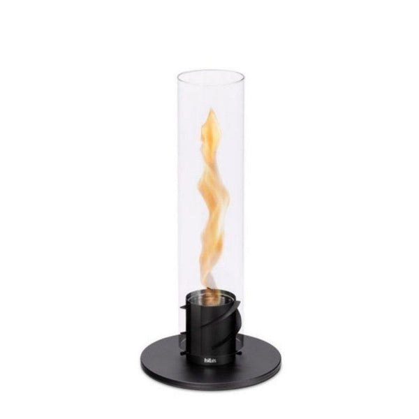 Ø12x54 cm Bioethanol-Tischlampe aus schwarzem Edelstahl acquista