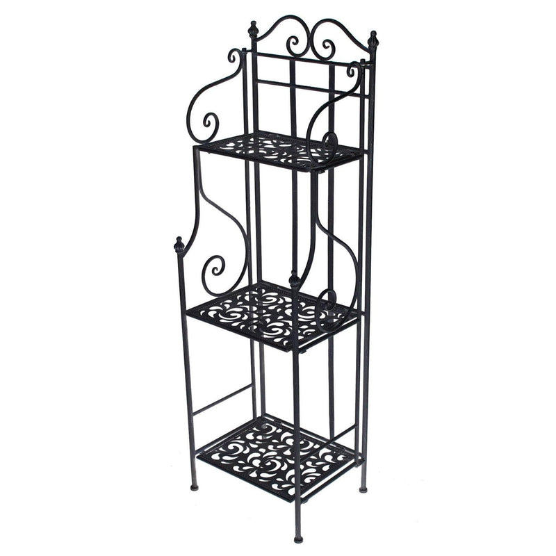 Scaffale per Piante in Metallo 3 Piani 35x29H118cm Jessica Nero