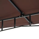 Gazebo da Giardino 3x3m con Zanzariera in Metallo e Poliestere Marrone e Bianco
