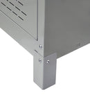 Kit 4 Piedini H10 cm in Metallo Verniciato Grigio Chiaro