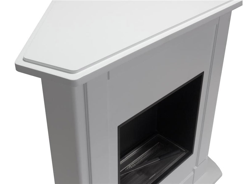 Camino a Bioetanolo Angolare da Pavimento 100x97 cm Menzi Natalie Bianco