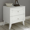 Set 2 Comodini 51x39x56 cm Ararat bianco