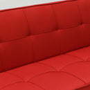 Divano Letto 175x83x74 cm in Tessuto Rosso