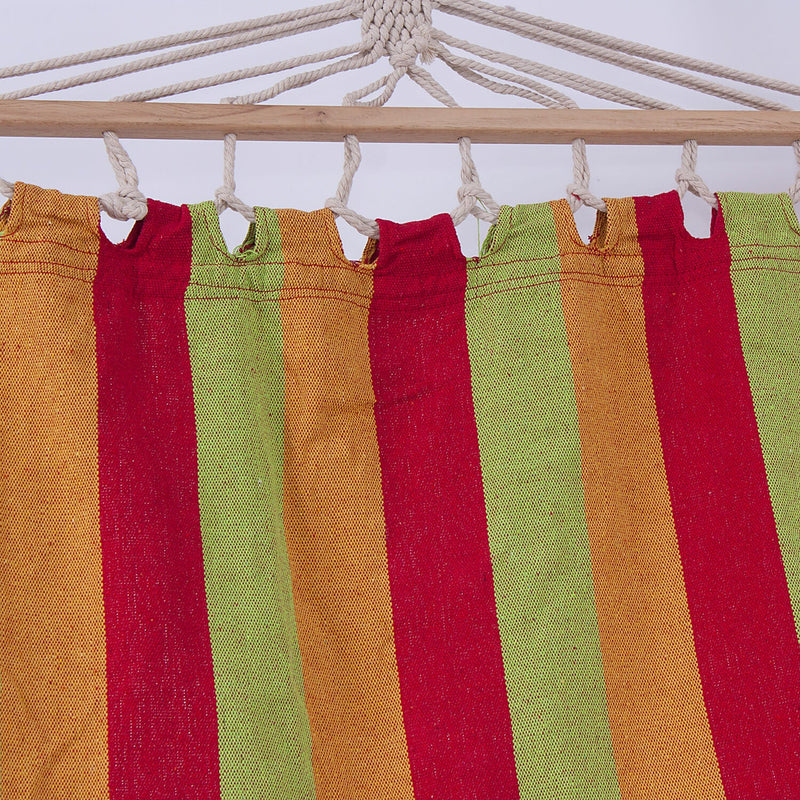 Amaca da Giardino 80x200 cm in Policotone e Legno di abete Multicolor