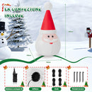 Gonfiabile Babbo Natale XXL 100x130x250 cm con 4 LED da Esterno in Poliestere 190T      
