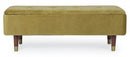 Panca Fondo Letto 2 Posti 120x42x42 cm con Vano Contenitore Kira Verde Oliva