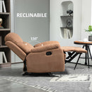 Poltrona Relax Reclinazione Manuale con Poggiapiedi 93x88x102 cm Marrone Scuro 