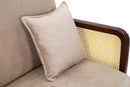 Divano 2 Posti 131x80x93 cm in Tessuto Imbottito