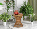 Tavolino Basso Ø48x56 cm in Rattan