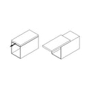 Guide per Tavolo Scorrevole Twice Top Imballo 1 Pezzo Anodizzato Opaco Alluminio Emuca