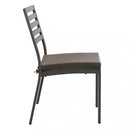 Sedia da Giardino Formentera con Cuscino 46x62x84 h cm in Alluminio Taupe