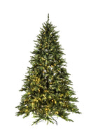 Albero di Natale Artificiale H230 cm Abete Nebraska 3170 Tips con 460 Led Verde