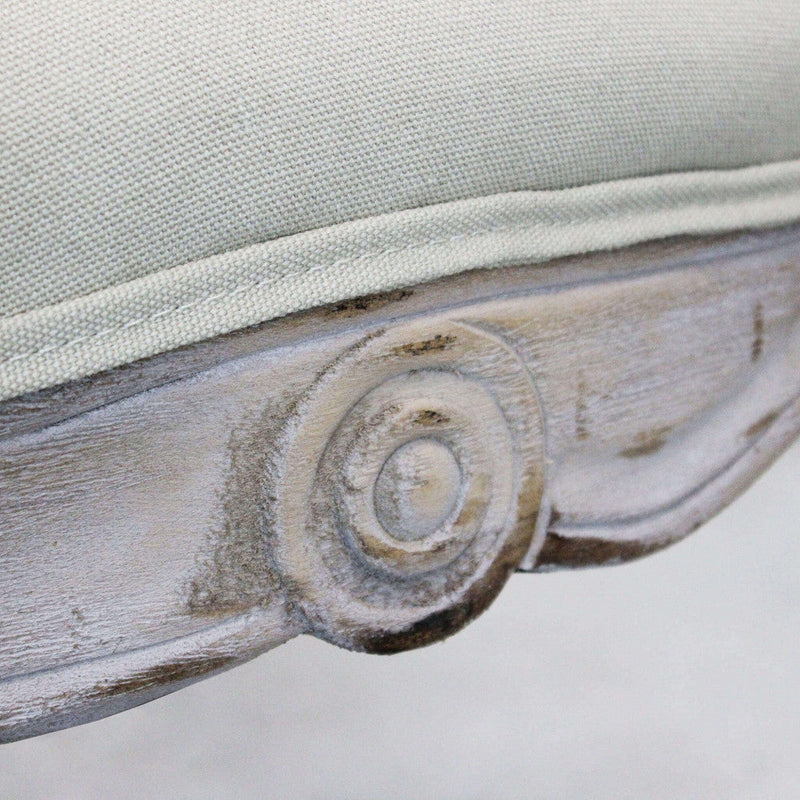 Poltrona Coreen in Tessuto 61x61x71 h cm in Legno Beige