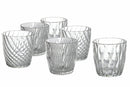 Set 6 Bicchieri Acqua in Vetro 325 ml Villa d'Este Home Tivoli Waves