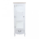 Vetrina Cuore 50x37x141 h cm in Legno di paulownia Bianco