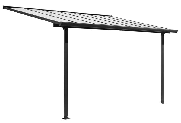 Tettoia 2,95x3,03 m in Alluminio Grigio con Copertura in Policarbonato sconto