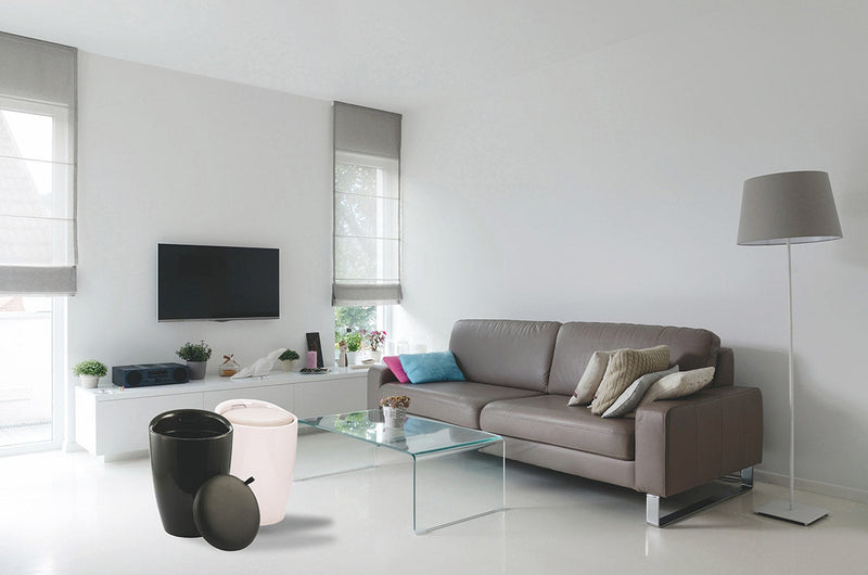 Pouf Sgabello Contenitore Ø37x45,5 cm in ABS Soriani Nero