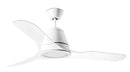 Ventilatore da Soffitto con 3 Pale e Lampada LED Ø132 cm 3 Velocità Bianco