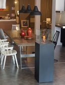 Camino a Bioetanolo da Pavimento 120x35 cm Karlsen Otranto Nero