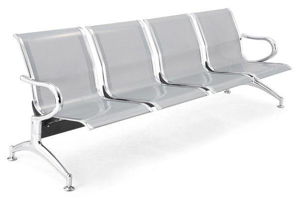 prezzo Tosini Graue Bürobank für Wartezimmer 4 Sitzplätze aus Stahl