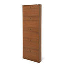 Scarpiera Serena 180x65x15 cm 5 ante noce antico