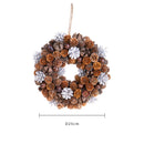 Set 2 Corone Natalizie con Mini Pigne Ø25 cm