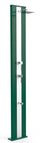 Doccia Solare da Giardino 40L Miscelatore Nebulizzatore e Lavapiedi Arkema Dada S Fascia Inox Verde scuro