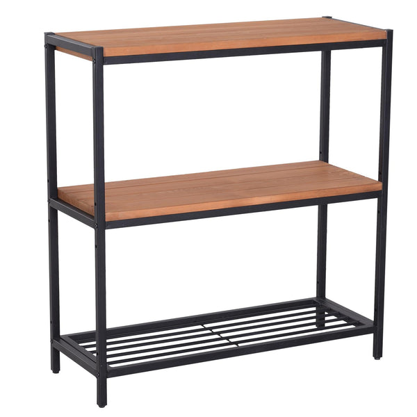 prezzo Bücherregal im Industriestil 3 Regale aus Holz und schwarzem Stahl 80x30x85,6 cm