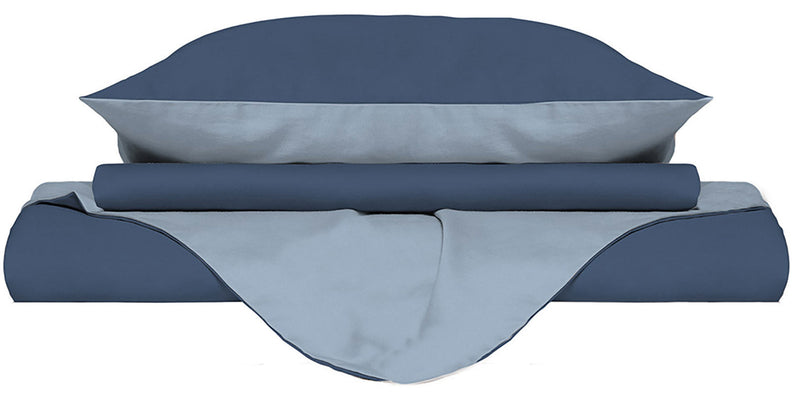 Copripiumino con Sacco e Federe Doubleface Avio\/Azzurro Varie Misure