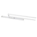 Porta Asciugamani Estraibile 2 Bracci 44 cm in Alluminio Emuca Bianco