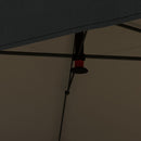 Gazebo Pieghevole 3.6x3.6m con Apertura a Bottone Altezza Regolabile e Borsa con Ruote Nero