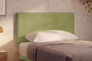 Letto 1 Piazza e Mezza con Rete Rivestita Microfibra Tè Verde Tessis Testata Flat Varie Misure